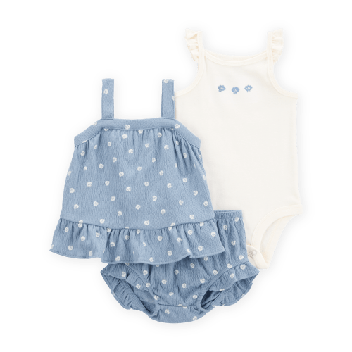 Baby 3-Piece Shell Print Outfit Set - Blue/White - Carter's | Carter's