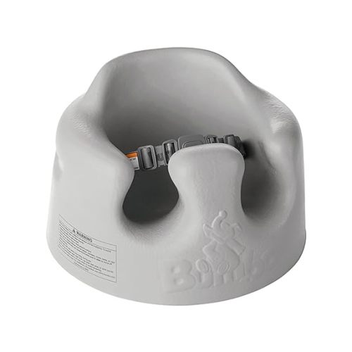 Bumbo Infant Floor Seat Baby Sit up Chair, Baby Sitting Support for 3-12 Months with 3 Point Adjustable Safety Harness & Rounded Backrest, Cool Gray - Cool Grey