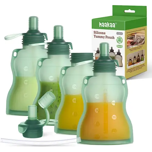 Supermama Baby Food Containers - 7 oz(6 Pack), Reusable Baby Food