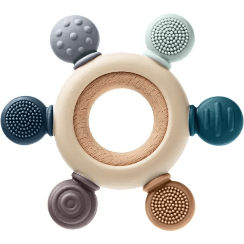 TOHIBEE Baby Teething Toys for 0-6 6-12 Months, BPA Free Baby Teether Sensory Toys for Babies 0 3 6 9 12 18 Months, Newborn Infant Toys Gifts for 1 One Year Old Baby Boys Girls, Blue