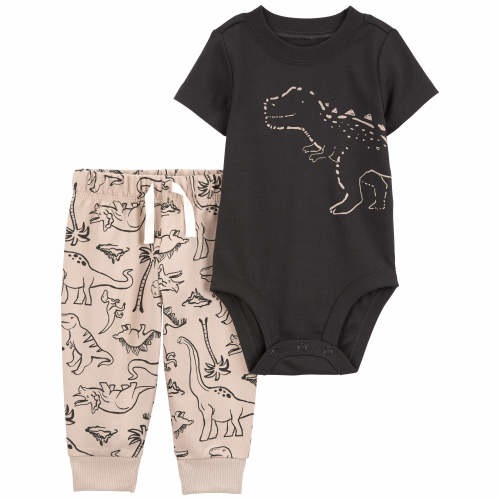 Baby 2-Piece Dinosaur Bodysuit Pant Set - Style,Multi