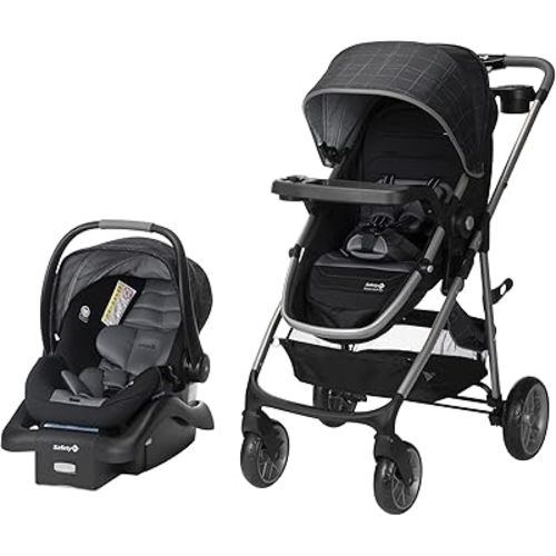 Safety 1st Deluxe Grow and Go Flex 8-in-1 Travel System, Weight Capacity from 4–35 lbs, High Street