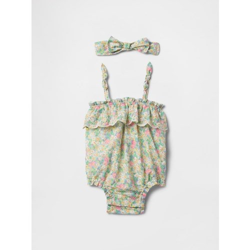 Baby Eyelet Bubble Shorty Set