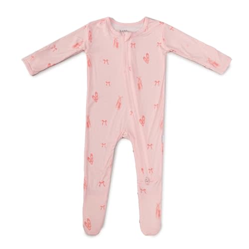 Bamboo Little Soft Baby Footie Pajamas, Baby Clothes, Newborn Sleepers, 95% Viscose and 5% Spandex, 0-24 Months