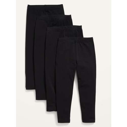 4-Pack Full-Length Jersey Leggings for Toddler Girls