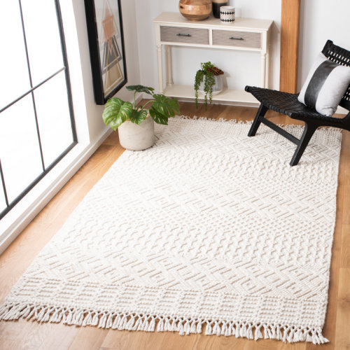 Langley Street® Southwestern Handmade Flatweave Ivory Area Rug & Reviews | Wayfair