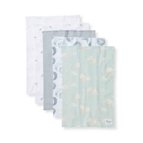 Golden Bee Organic Cotton Burp Cloths 5 Pack