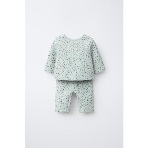 2-IN-1 JUMPER JACKET AND FLORAL PANTS SET - Greenish | ZARA United States