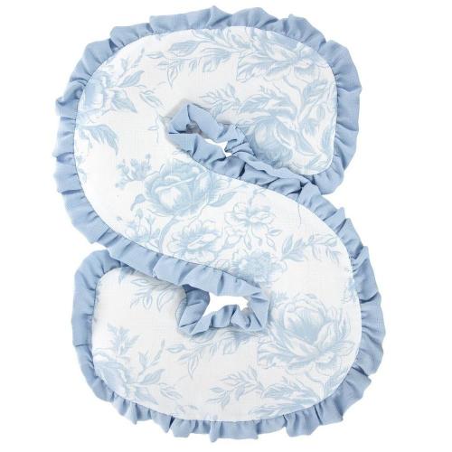 Floral Ruffle Letter Pillow