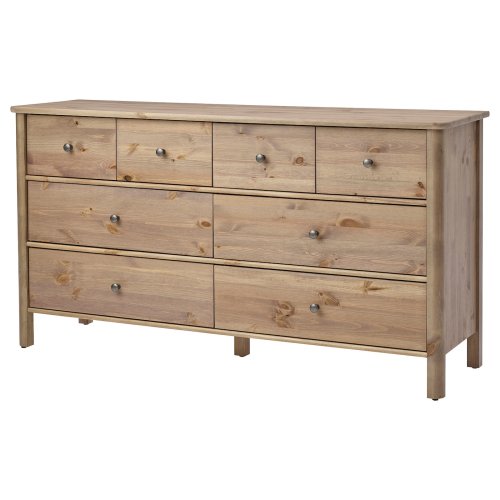STOREMOLLA 8-drawer dresser - gray-brown stained 67 3/8x19 5/8x35 7/8 "