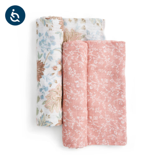 Essentials Silky Soft Swaddle 2-Pack in Victorian Flowers | aden + anais