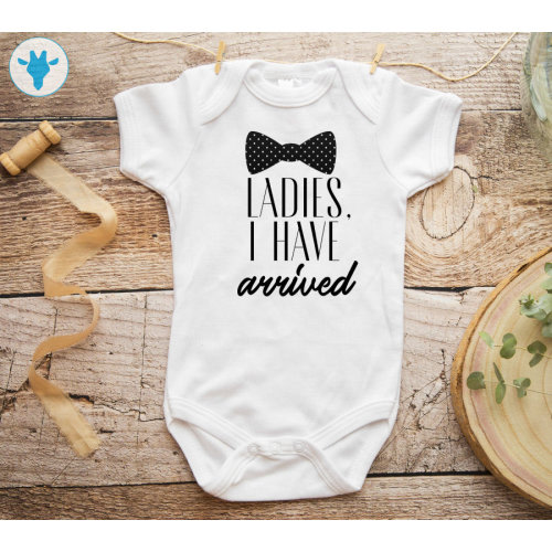 Ladies I Have Arrived Bodysuit, Funny Baby Clothes, Cute Bodysuit, Baby Boy Clothes, Baby Boy Bodysuit