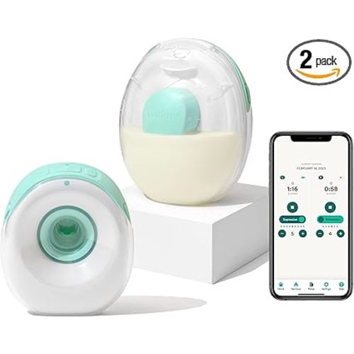 Willow Go - Hands Free Breast Pump - Wearable Breastfeeding Pump - Portable, Electric, Cordless, & 9 Levels of Hospital Grade Suction Strength - Postpartum Essentials - Double Breast Pump