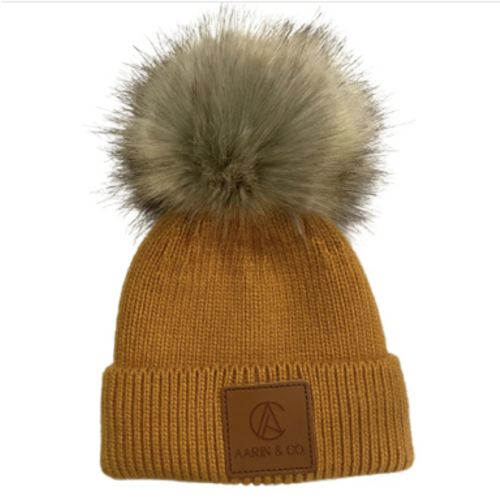 Satin Lined Pom Beanie for Newborns – Aarin & Co.
