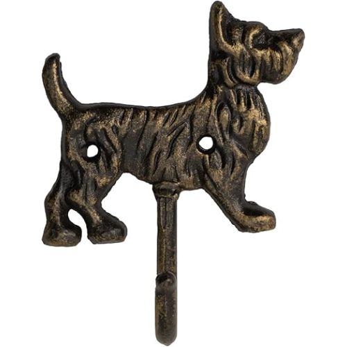 FantasHome Wall Mounted Cast Iron Home Décor Single Hook (Dog)