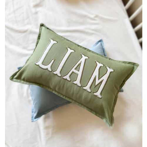 12x20 in Personalized  Applique Name and Monogram Pillow Cover