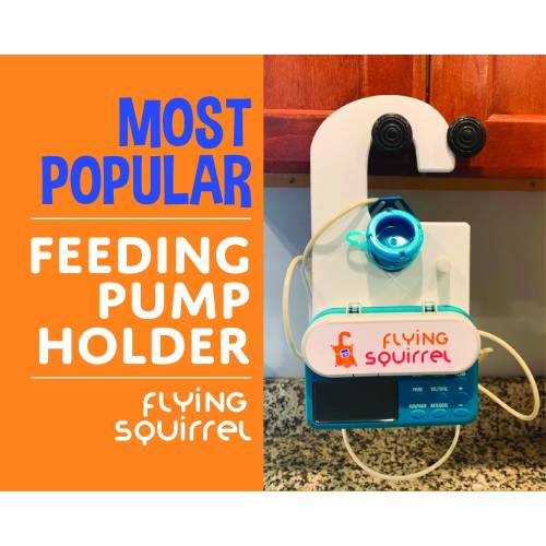 The Flying Squirrel™ Feeding Pump Holder | 500ml & 1200ml Bags | G Tube Feeding Pump Holder | EnteraLite Infinity | Free USPS Shipping to US