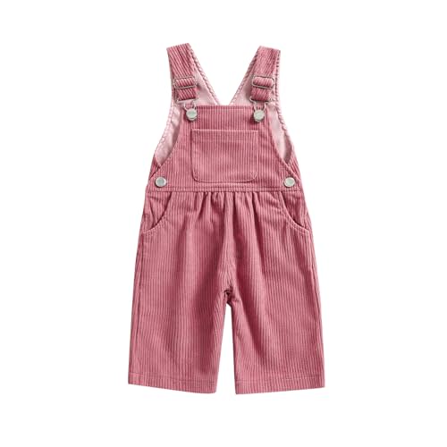 SAYOO Toddler Baby Boy Girl Corduroy Overalls Sleeveless One Piece Suspender Pant Loose Retro Unisex Bottom Jumpsuit Romper