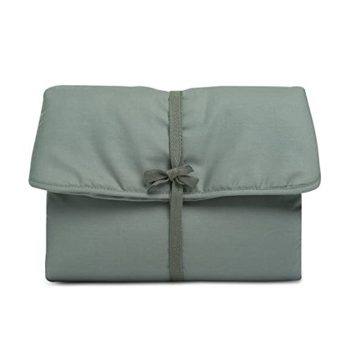 Natemia Baby Portable Diaper Changing Pad - Portable Changing Pad for Baby, Flexible Design for Travel, Machine Washable Percale Cotton, Made in Turkey, Baby Essentials - Lily Pad