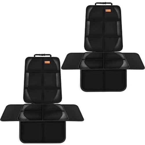 Car Seat Protector, 2 Pack of Seat Protectors, Thickest Padded 600D Fabric Padding, Waterproof, Durable, Anti Slip Backing, Child Seat Protection, Suitable for Babies, Toddlers, Children(2 Protector)