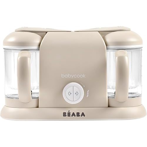 BEABA Babycook Duo 4 in 1 Baby Food Maker, Baby Food Processor, Baby Food Blender Baby Food Steamer, Make Fresh Healthy Baby Food at Home, 9.1 Cup Capacity, Makes 54 Servings in 20 Mins, Oat