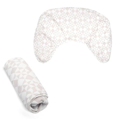 Boppy Nursing Pillow Cover, Beige Checkered Quilt, Single Cover, Easy-On Slipcover with Gentle 100% Organic Cotton Fabric for The Redesigned Nursing Pillow