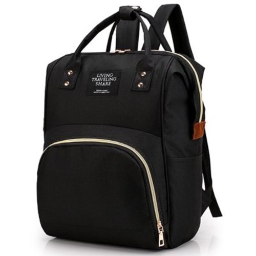 Diaper Bag Backpack,Caveen Multifunctional Mommy Nappy Bags with Insulated Pockets, Waterproof, Large Capacity, Black