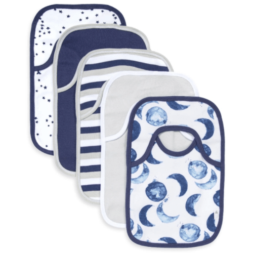 Hello Moon! Organic Baby Pull On Bibs 5 Pack