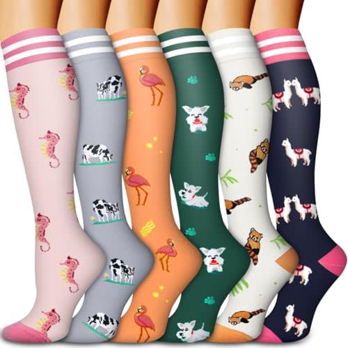 Bluemaple Copper Compression Socks For Women & Men Circulation - Best for Running,Nursing,Hiking,Flight&Travel