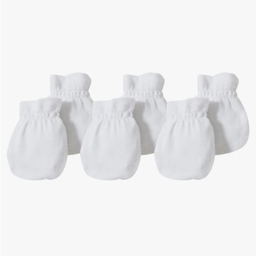 Burt's Bees Baby Baby Girls' Mittens, No-Scratch Mitts, 100% Organic Cotton, Set of 3