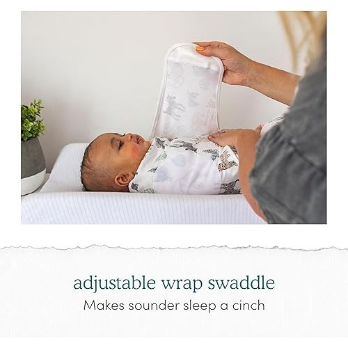 aden + anais Essentials Easy Wrap Swaddle - Easy Swaddle Newborn Swaddle Sack, Baby Swaddles, Sleep Sack Wearable Blanket