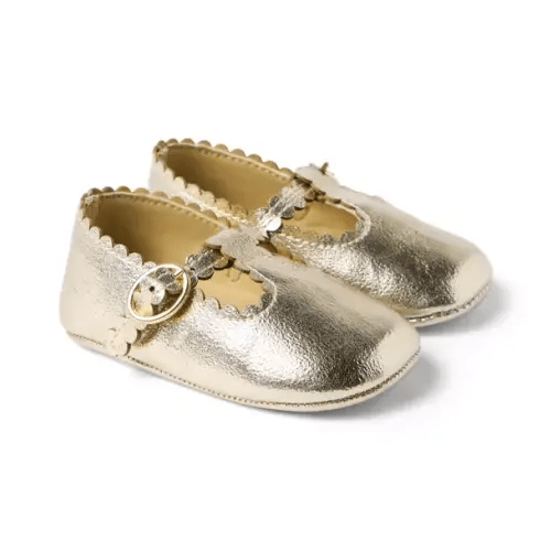 Newborn Gold Baby Metallic Ballet Flat by Janie and Jack