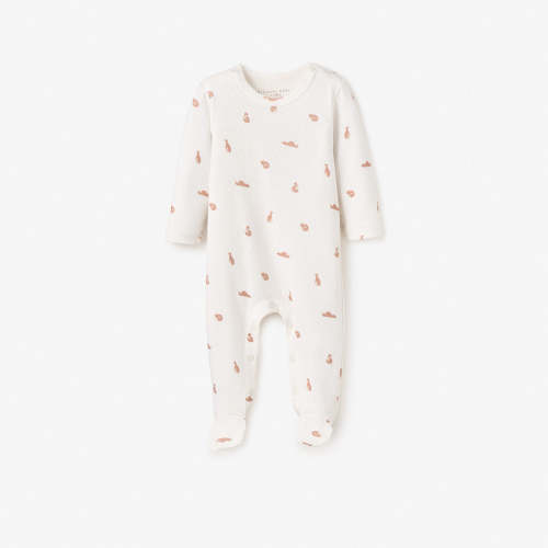 Fox Printed Organic Cotton Jumpsuit – Elegant Baby