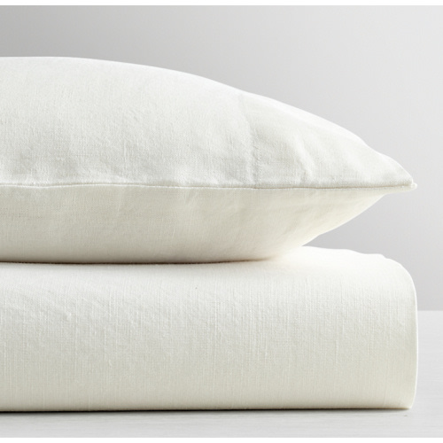 Washed Linen-Cotton Crib Fitted Sheet | RH Baby & Child