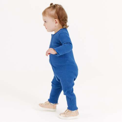 symphony blue ribbed cotton magnetic fuss free coverall – Magnetic Me
