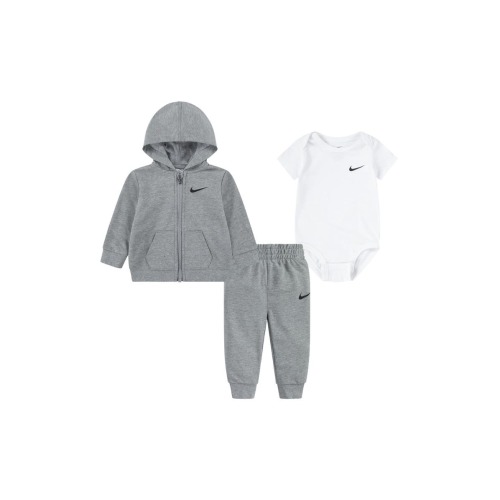 Zip Hoodie, Bodysuit & Joggers Set, 3M