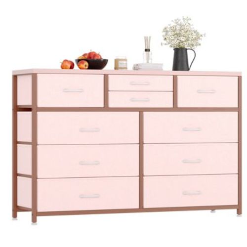 10 Drawer Dresser,TV Stand Entertainment Center Fabric Storage Dressers Drawers for Bedroom, Hallway, Nursery, Closets