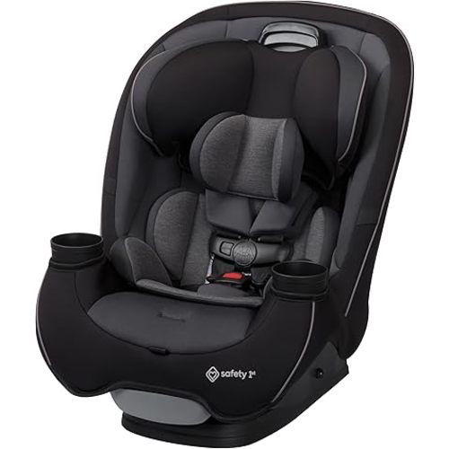 Safety 1st Grow and Go All-in-One Slim Convertible Car Seat, Rear Facing, 5-40 lbs, Forward Facing (30–65 lbs), High Back Booster Seat 40-100 pounds, Black Phantom