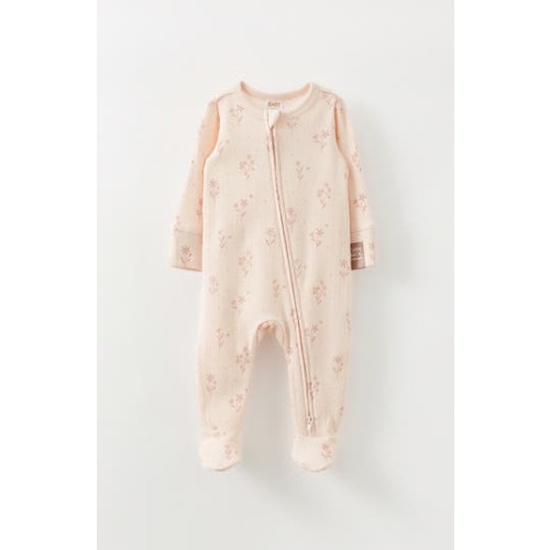 Organic Pointelle Zip All In One Romper, 0-3M