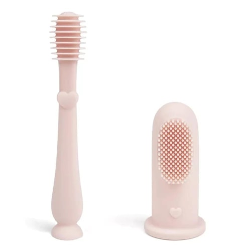 Baby Finger Toothbrush & Tongue Cleaner Oral Set (3m+), Blush