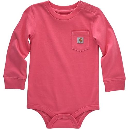 Carhartt Unisex Baby Long-Sleeve Pocket Bodysuit