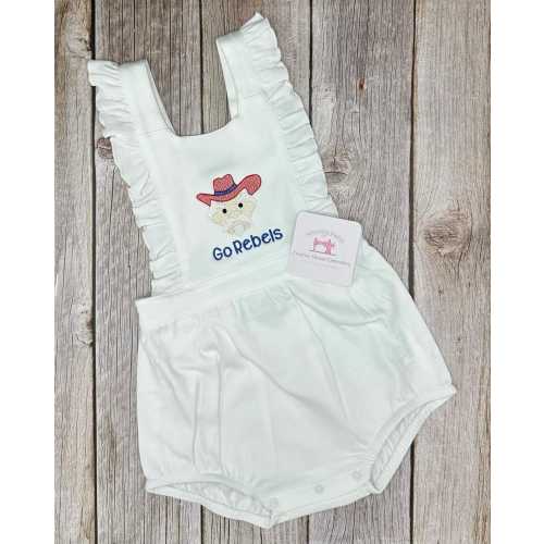 Embroidered Baby Girl Football Team Outfit-Ole Miss- 9M