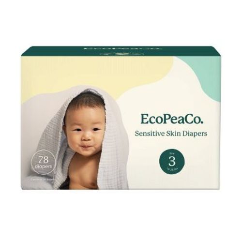 EcoPeaCo. Bamboo Disposable Diapers Made with Organic Bamboo and Viscose - Size 4 - 72ct