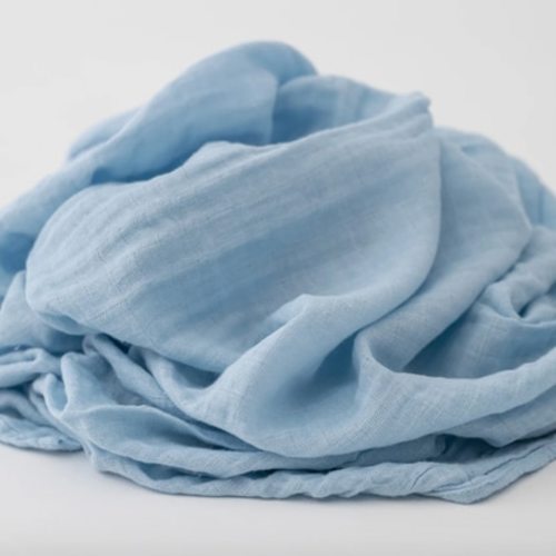 Muslin Swaddle, Baby Blue