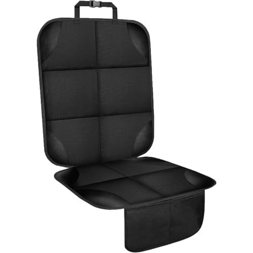 VLM Car Seat Protector for Child Baby Car Seat,600D Waterproof Car Seat Cover with Thick Padding, Non-Slip Backing and 2 Mesh Storage Pockets