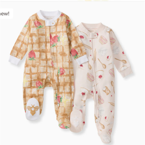 Waffle & Cheesecake Organic Sleep & Play 2 Pack – Burt's Bees Baby