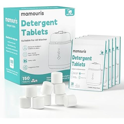 150PCS Official Detergent Cleaning Tablets: for Baby Brezza Grownsy Papablic Momfann Bottle Washer - Baby Bottle Washer Tablets for All Brands Bottles Washers Machines