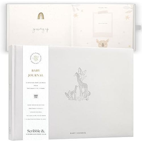 Baby Memory Book Giraffe Baby Journal | Tissue Wrapped in a Gift Box | Precious Moments: From Birth to Age 5 | Craft a Memory Album that's as Exceptional as your Little One's Journey