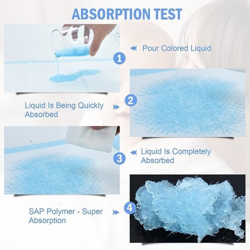 Rocinha 100 PACK Disposable Changing Pads Baby Disposable Underpads Waterproof Diaper Changing Pad Breathable Underpads Bed Table Protector Mat, 17 Inches x 13 Inches