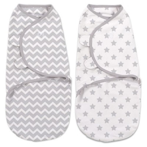 SwaddleMe® Original Swaddle 2pk - Gray Chevron/Stars (S, 0-3mo)